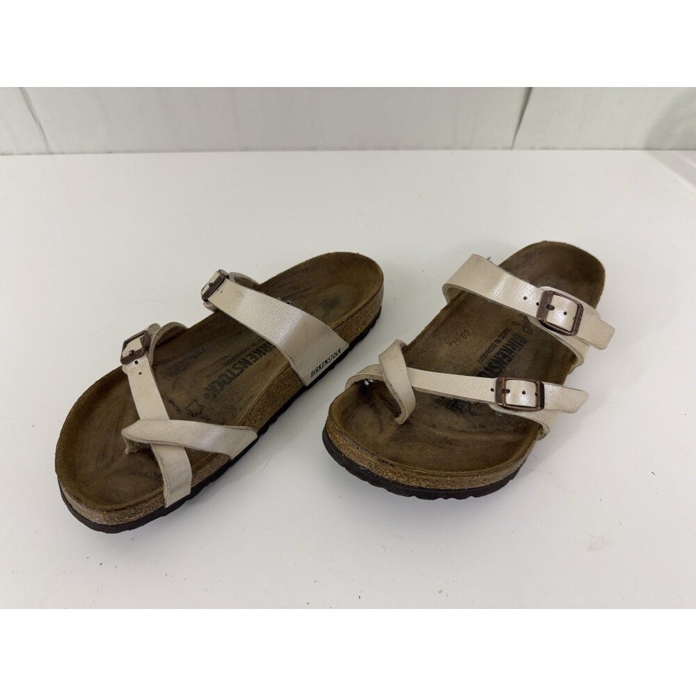 Birkenstock Mayari Sandals Graceful Pearl White Birko-Flor EU 37 US 6-6.5